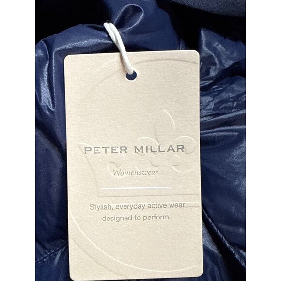 Peter Millar Women's Navy Chiron Hooded Puffer Vest Size Large New with Tag - Picture 4 of 4